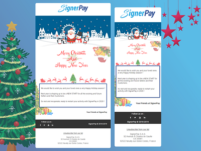 SignerPay "Merry Christmas & Happy New Year" Newsletter adobe xd christmas html template mailchimp new year newsletter responsive signerpay