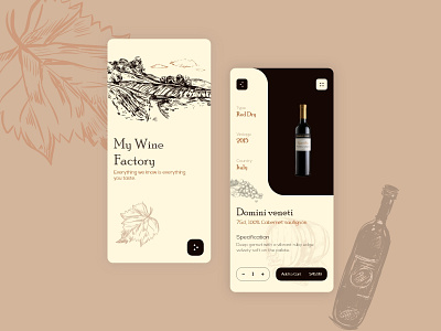 Wine App Concept app app design design firstshot minimal mobile app mobile app design ui uidesign uiux