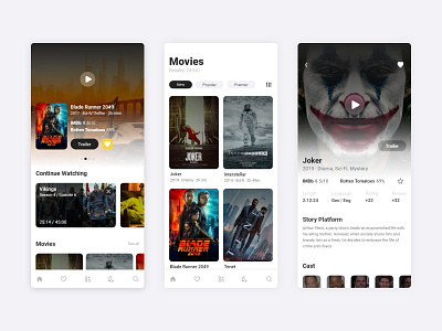 Movie App app design design minimal mobile app mobile app design movie app movies ui uidesign uiux