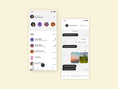Messenger Concept Design app design chating chats design message message app messaging messenger minimal mobile app mobile app design ui uidesign