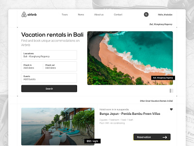 Airbnb Travel Planner airbnb app app design bali minimal travel ui uidesign