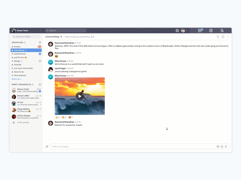 Task-messenger app (web) — viewing task details adobe xd animation app chat design messenger app task task manager ui ux web