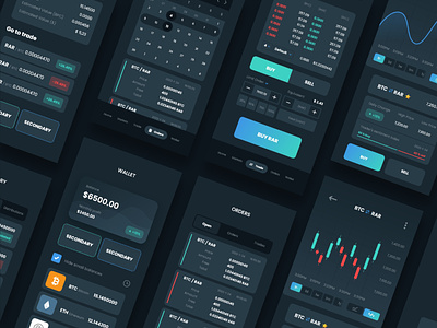 Cryptocurrency UI Kit - Rarry buy and sell crypto crypto icons crypto wallet cryptocurrency cryptocurrency ui kit dark there modern crypto wallet modern ui kit ui design uidesign uiux