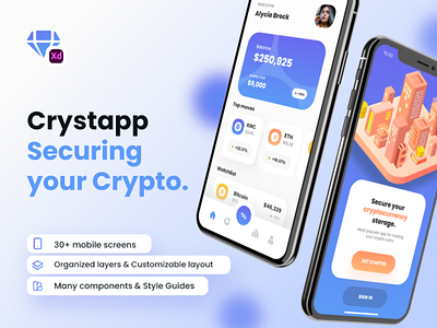 Cryptocurrency Wallet UI Kit - Crystapp