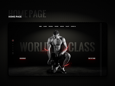 Gym website banner design dark theme fitness gym sport ui design uiux webdesign