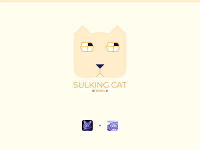 Sulking Cat - logo azerbaijan baku branding cat design home hotel icon idea illustration logo sulking vector