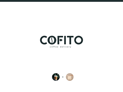 Cofito azerbaijan baku branding coffee cup delivery design icon illustration logo paper typography vector