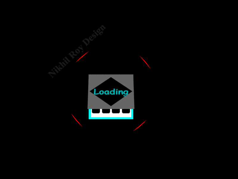 html, css loading page design like laptop page open