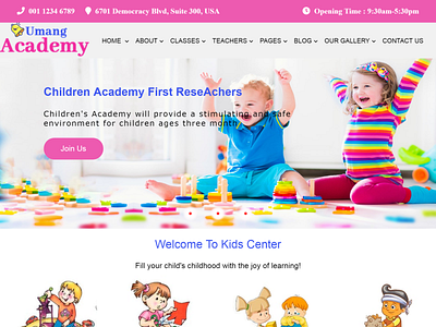 Kids Academy Web Page