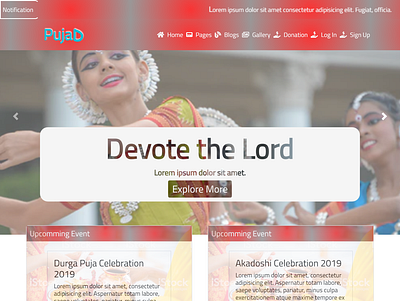 Puja D 2 pages design with full mobile responsive dribbble puja theme hinduism puja theme hinduism worship html theme html puja html home page nikhilroy2 puja theme puja html theme puja theme worship html theme