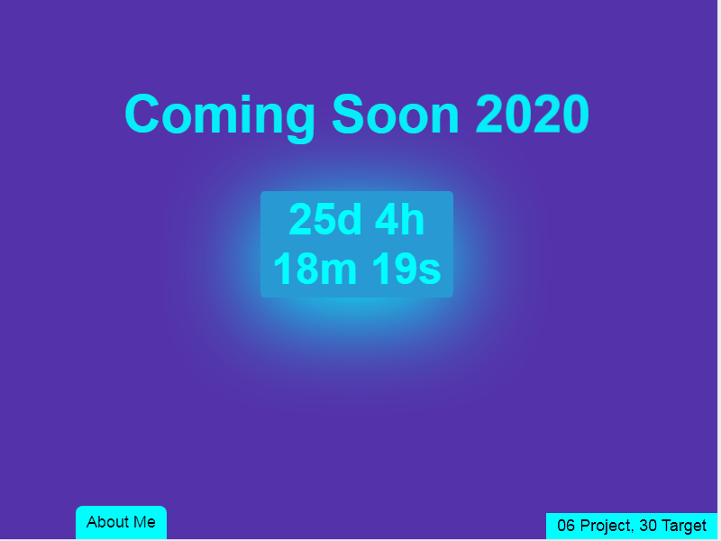 Coming Soon Web Page 2020