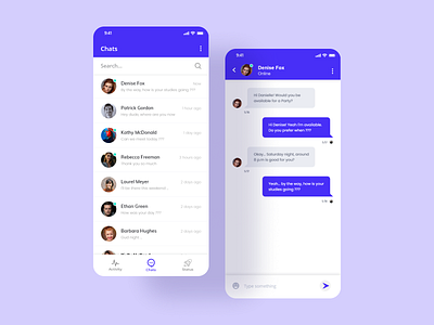 Chat App Design appdesign chat chat app design designer interaction design minimal mobile stark trent ui uidesign uiux uiuxdesign user interface design