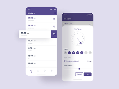 Alarm App Design alarm app alarmclock appdesign behance dailyui design dribbble stark trent ui ui inspiration uiux uiuxdesign user experience user interface design