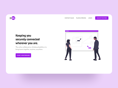 Online Collaboration Tool Landing Page