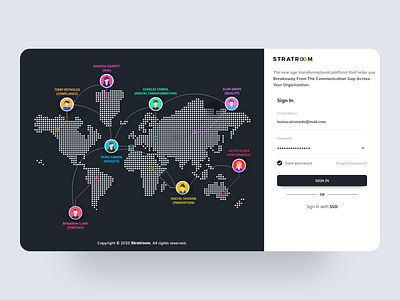 Stratroom Login Page Design dashboad design forms interface login login page signup stratroom ui ui inspiration uiux ux web webdesign