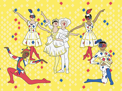 Divertissement - Season 2 art ballet colour design digital illustration drawn illustration ilustração kidding kids vector