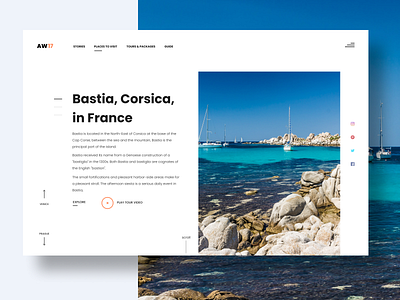 Landing Page - Tours & Travel beautiful blue clean concept design golden ratio homepage homepage concept minimalist tour tourism travel travel app travelling trends ui ux uxdesign waters web design
