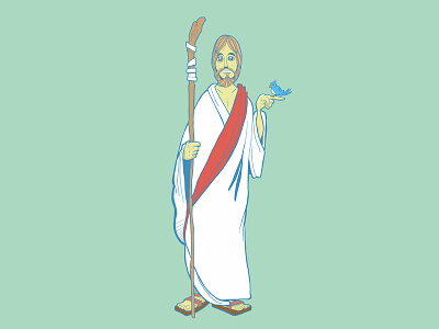 Jesus bluebird illustration jesus jesus christ