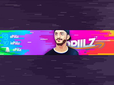 Banner for youtuber Opilz design ui web