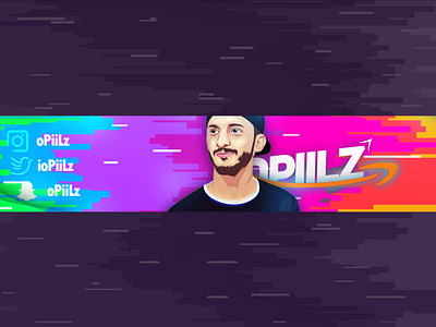 Banner for youtuber Opilz design ui web