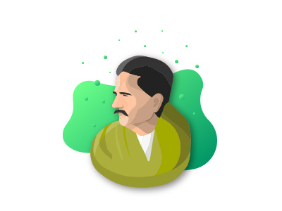 Allama Muhammad Iqbal Illustration art creative design design digital illustration illustration iqbal national poet poet portrait illustration vector vector illustration