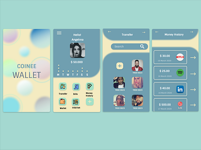 Wallet Mobile App UI UX Responsive Concept Design app branding button buttons design figma figmadesign flatdesign mobile app design responsive responsive design resume typography ui ui design uidesign uiux ux wallet