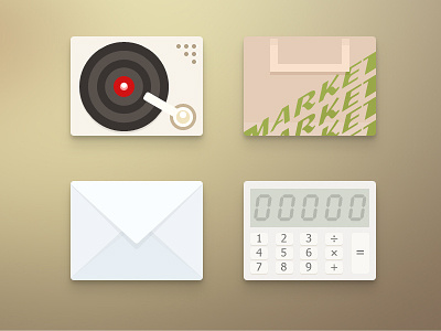 Simple Icon part3 calc icon mail market music simple zldesign