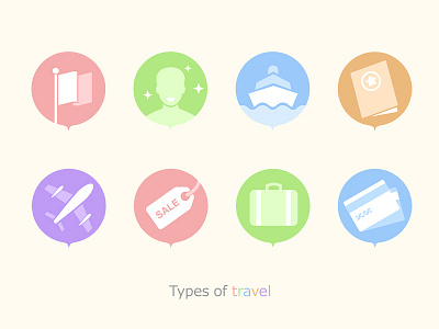 Types Of Travel icon travel types types of travel zldesign