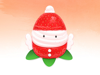 Merry Christmas cream icon santa claus strawberry xmas zldesign