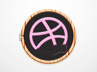 Embroidery dribbble embroidery icon zldesign