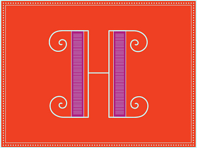 26 Days of Letters | H alphabet geometry lettering type typography vector