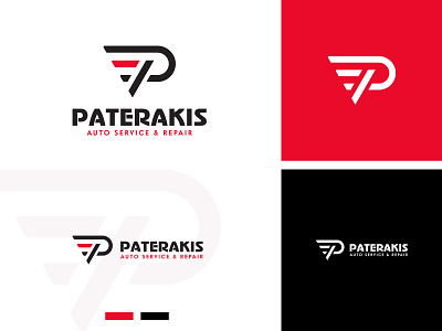Paterakis auto service & repair logo design