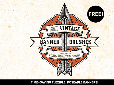 Free - Vintage banner Brushes