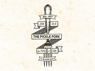 The Pickle Fork affinity designer banner banners brushes fork free illustrator restaurant vintage vintage logo