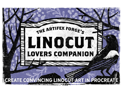 Linocut Lovers Companion brush brushes cut liner linocut linocut style outline pattern patterns procreate seamless vintage wood woodcut