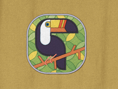 Toucan Patch badge bird fabric forest patch patches rain toucan tropical