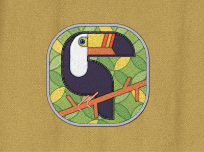 Toucan Patch badge bird fabric forest patch patches rain toucan tropical