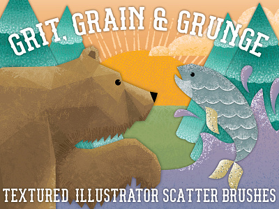 Grit, Grunge & Grain Scatter Brushes brush brushes grunge illustrator scatter texture vector