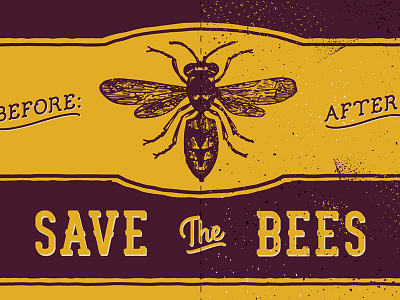 Save the Bees! brush brushes grunge illustrator print texture