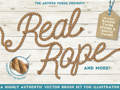 Real Rope - Illustrator Brushes brush brushes illustrator rope string twine