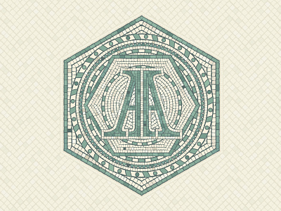 Mosaic Logo logo logos mosaic mosaics roman roman graphique tile tiles vintage