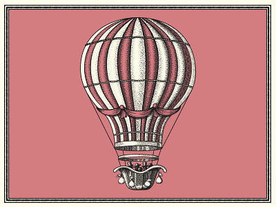 Vintage Hot Air Balloon air air brush balloon brushes engraved engraving etched etching hot hot air balloon illustrator vector victorian vintage