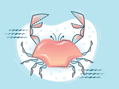 Mid-Century Modern Crab crab crabs crustacean mid century sea sea creature