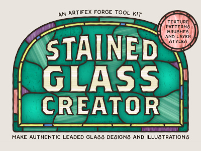 Stained Glass Creator - Cover Design create effect lead leaded light lights logo photoshop stained stained glass vintage window windows