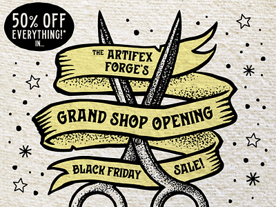 Artifex Forge Grand Opening NL grand jerry opening ribbon sailor scissors tattoo tattoos