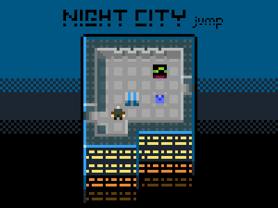 Night City Jump - my #cyberpunkjam game cyberpunkjam game html5 pixel pixel art