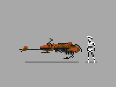 Scout Trooper + Speeder Bike pixel pixel art scout trooper speeder starwars