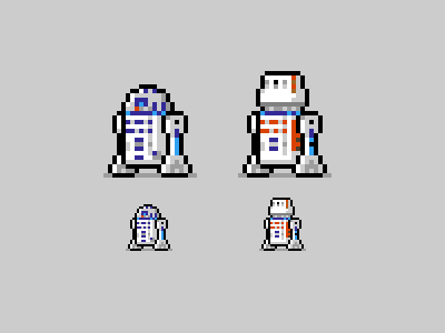 Pixel Art Star Wars Droides droides pixel pixel art robot star wars