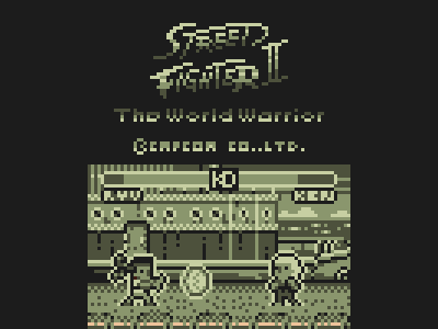 Street Fighter II game boy game boy pixel pixel art street fighter