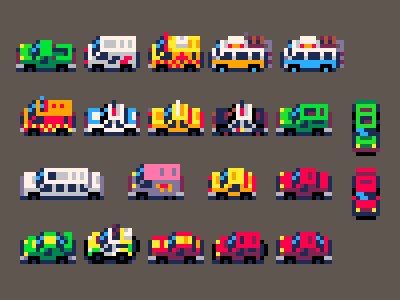 Tiny Pixelart Cars By Miguel Sánchez (pixelartm) On Dribbble